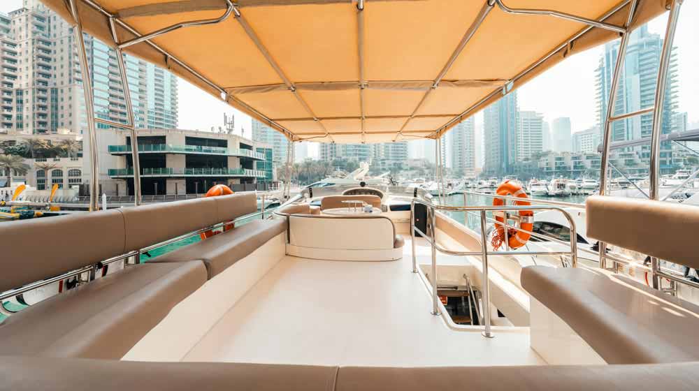 58 ft luxury Yacht Etosha near dubai coastline